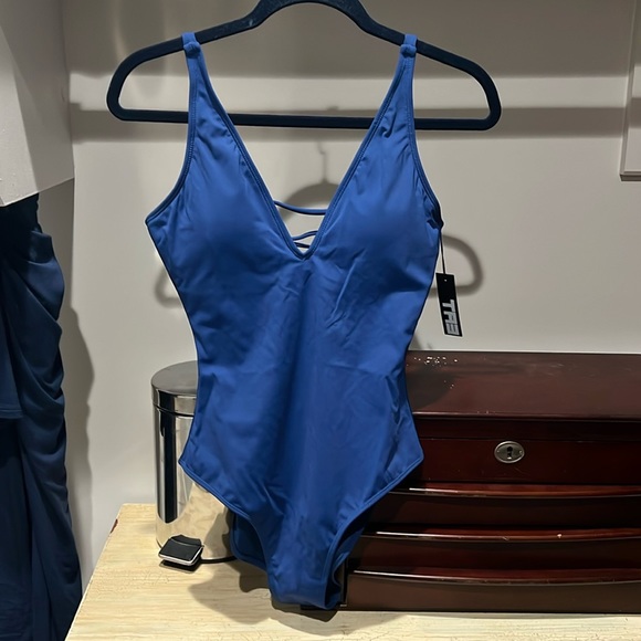 ta3 Swim Ta3 Swimsuit Navy Plungey Poshmark